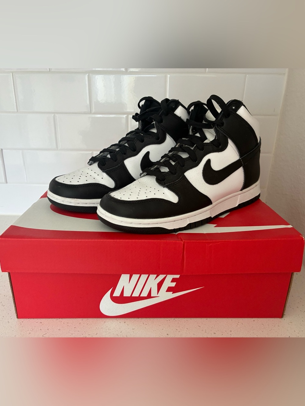 Nike Black and White High-Top Sneakers